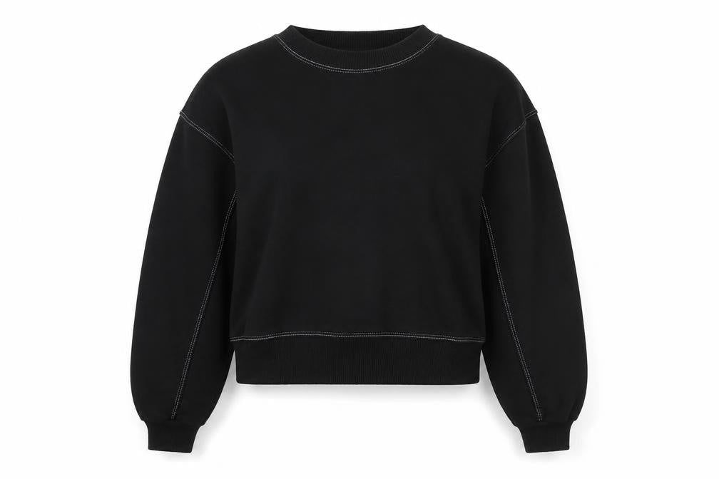 Womens UK Size 12 Pull & Bear Black Pullover Sweatshirt