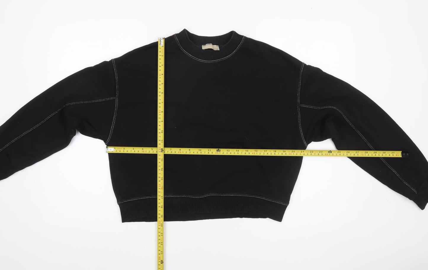 Womens UK Size 12 Pull & Bear Black Pullover Sweatshirt