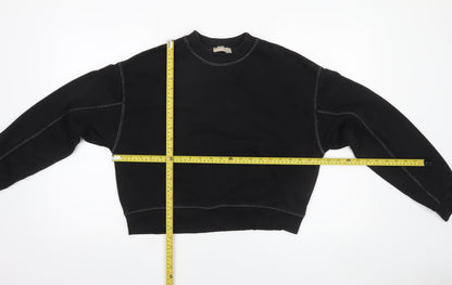 Womens UK Size 12 Pull & Bear Black Pullover Sweatshirt
