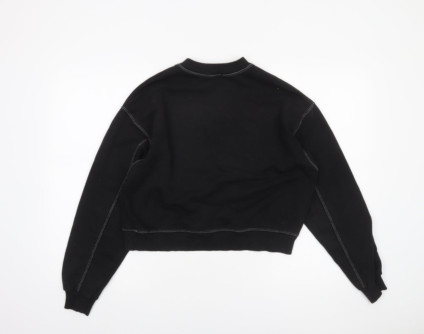 Womens UK Size 12 Pull & Bear Black Pullover Sweatshirt