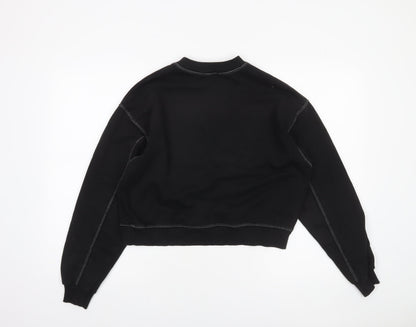 Womens UK Size 12 Pull & Bear Black Pullover Sweatshirt