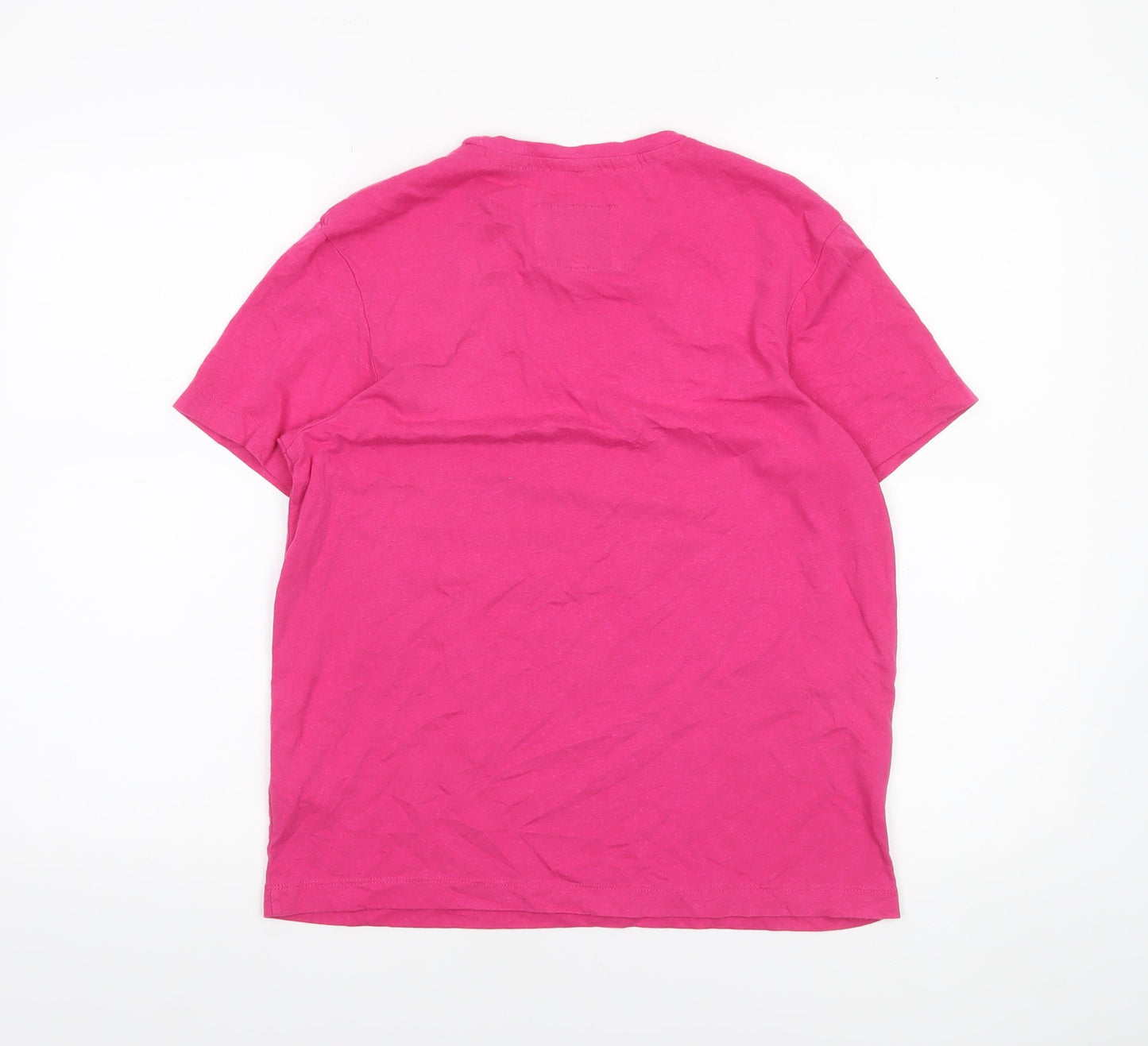 Jack Wills Women's Pink Basic Crew Neck T-Shirt Size 10