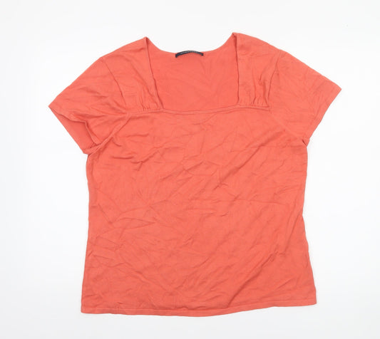Womens UK Size L Windsmoor Orange Basic T-Shirt