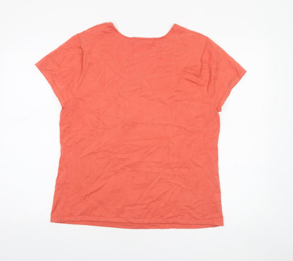 Womens UK Size L Windsmoor Orange Basic T-Shirt