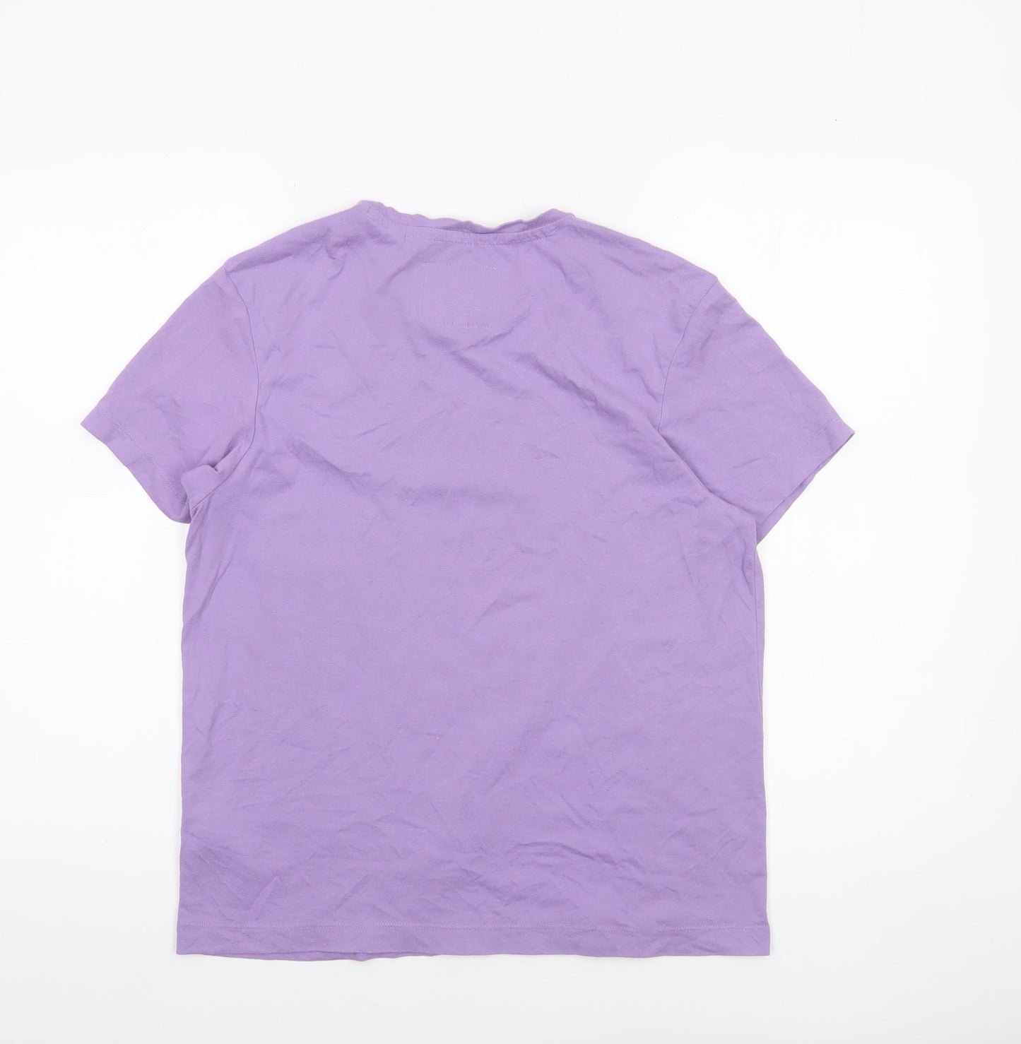 Jack Wills Women's Purple Basic Crew Neck Cotton T-Shirt UK 10