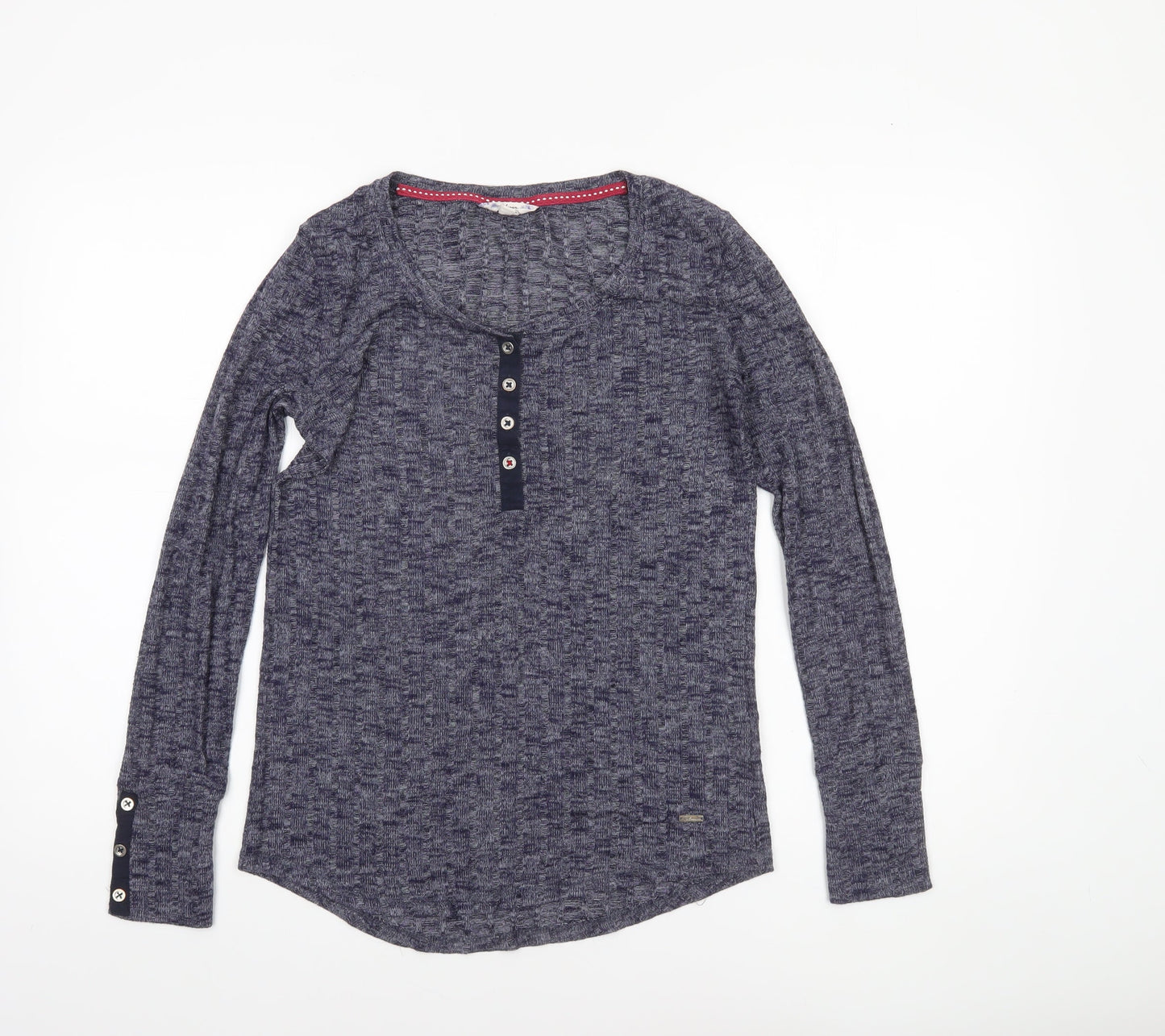 Falmer Heritage Women's Blue Long Sleeve Henley Top Size 10