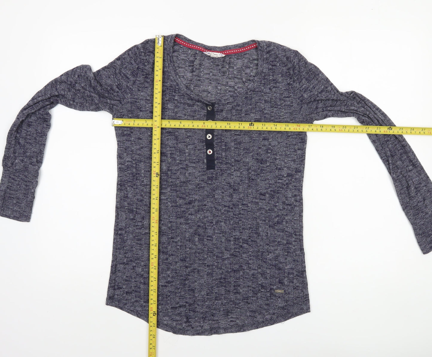 Falmer Heritage Women's Blue Long Sleeve Henley Top Size 10