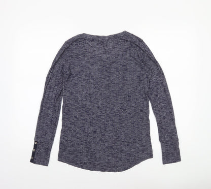 Falmer Heritage Women's Blue Long Sleeve Henley Top Size 10