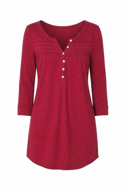 Womens UK Size S H&M Red Tunic Blouse