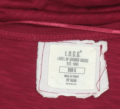 Womens UK Size S H&M Red Tunic Blouse