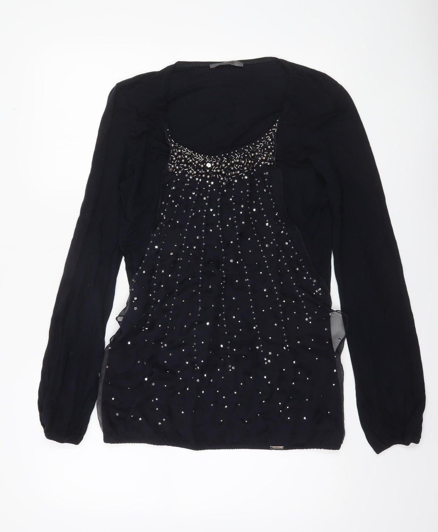 Womens UK Size 12 Jean Paul Berlin Black Tunic Blouse