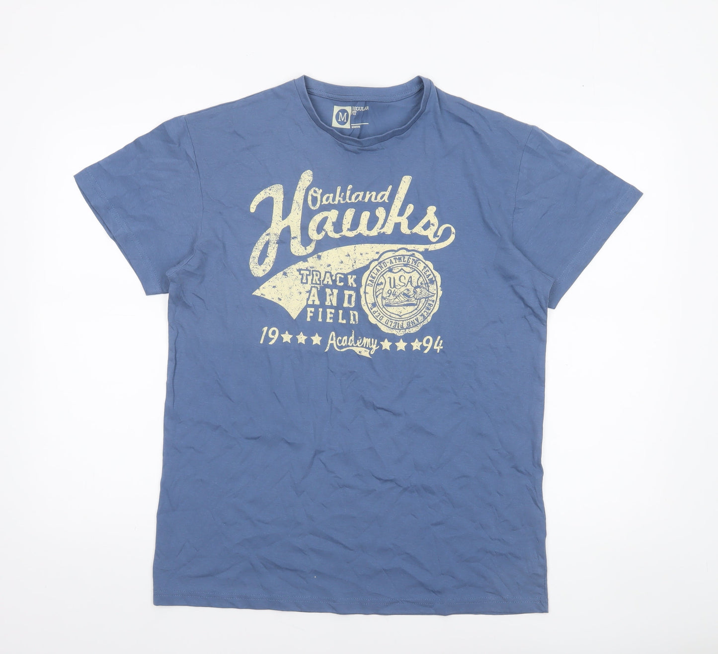 Mens UK Size M Cedar Wood State Blue  T-Shirt