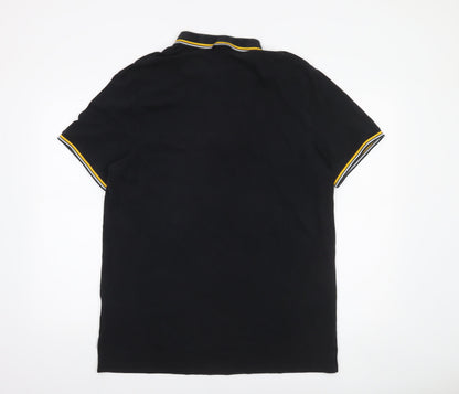 Jack & Jones Men's Black XL Polo Shirt Cotton Casual Top