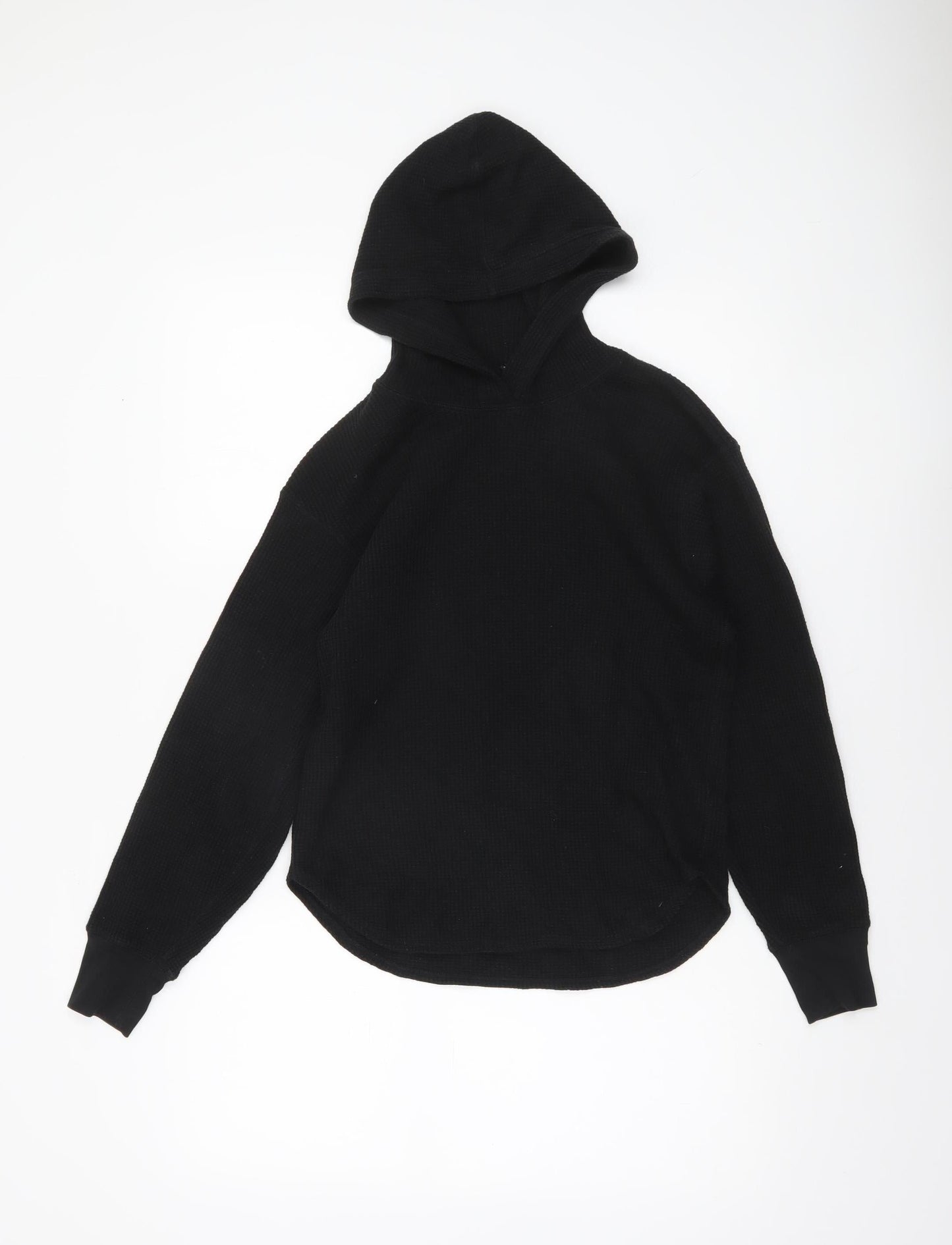 Womens UK Size XS Uniqlo Black Pullover Hoodie