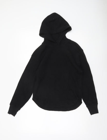 Womens UK Size XS Uniqlo Black Pullover Hoodie