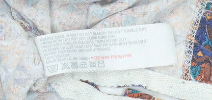 Fat Face Women’s Multicoloured Geometric Viscose T-Shirt Size 16