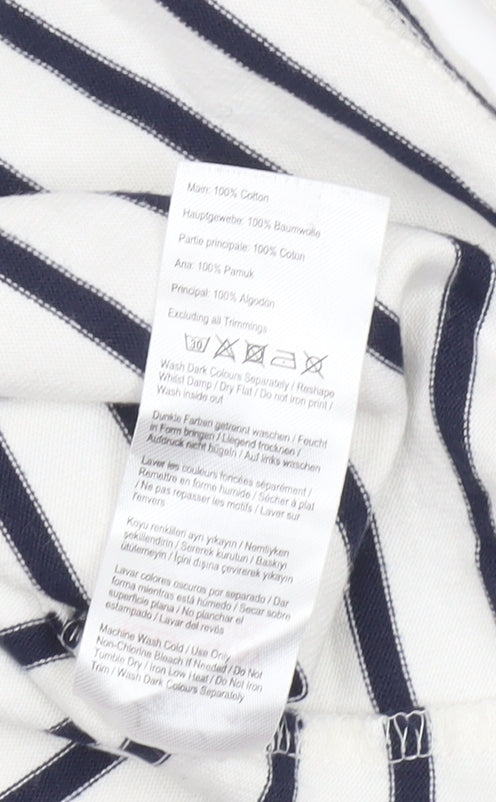 Joules Women’s Blue Striped Long Sleeve Cotton T-Shirt Size 8