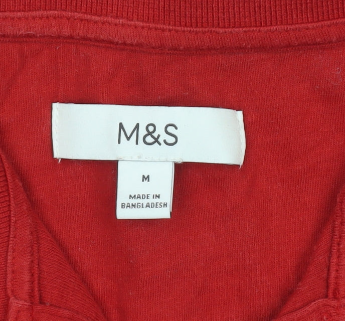 Mens UK Size M Marks and Spencer 100% Cotton Polo Shirt