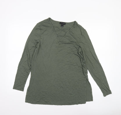 Womens UK Size 10 New Look Green Tunic Blouse