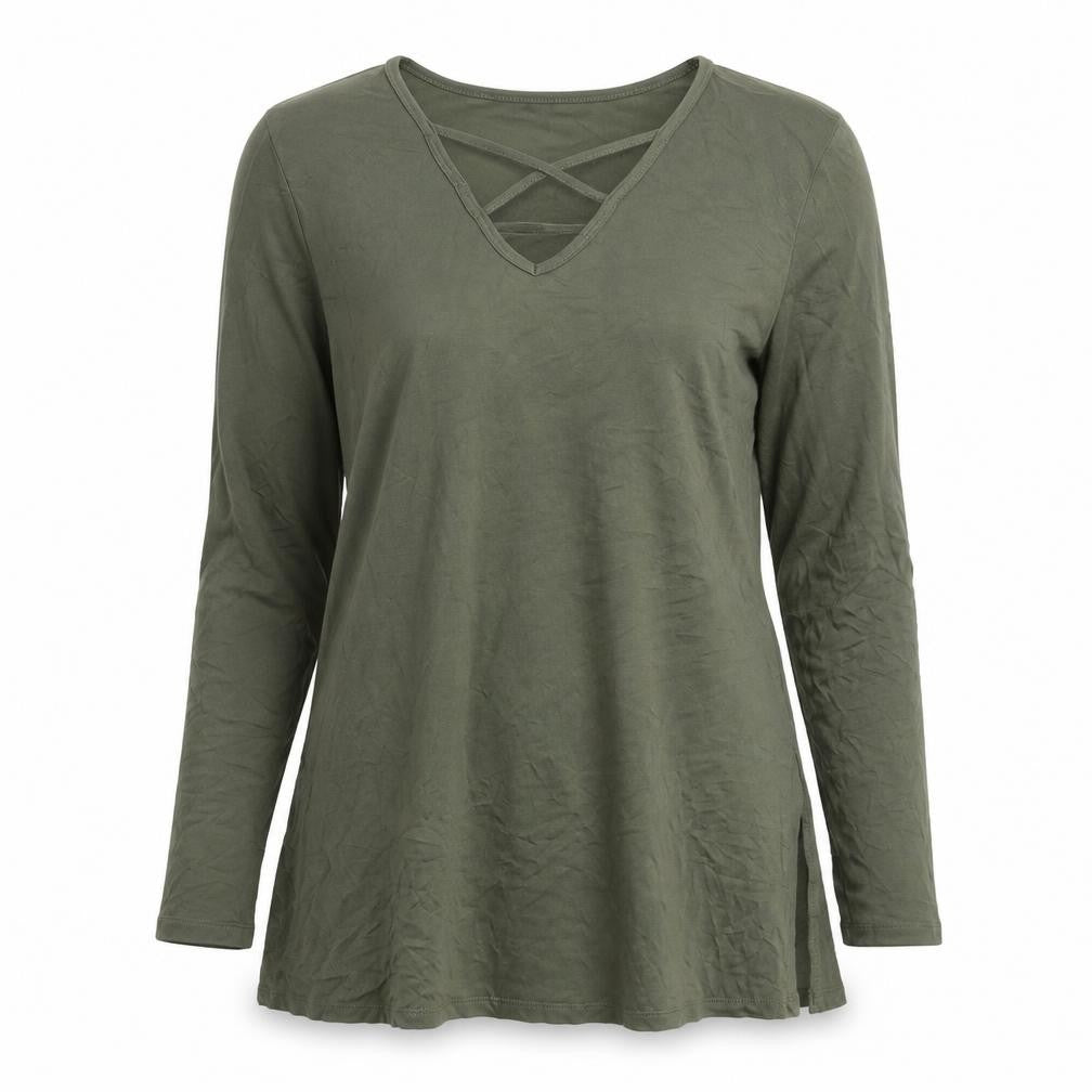 Womens UK Size 10 New Look Green Tunic Blouse