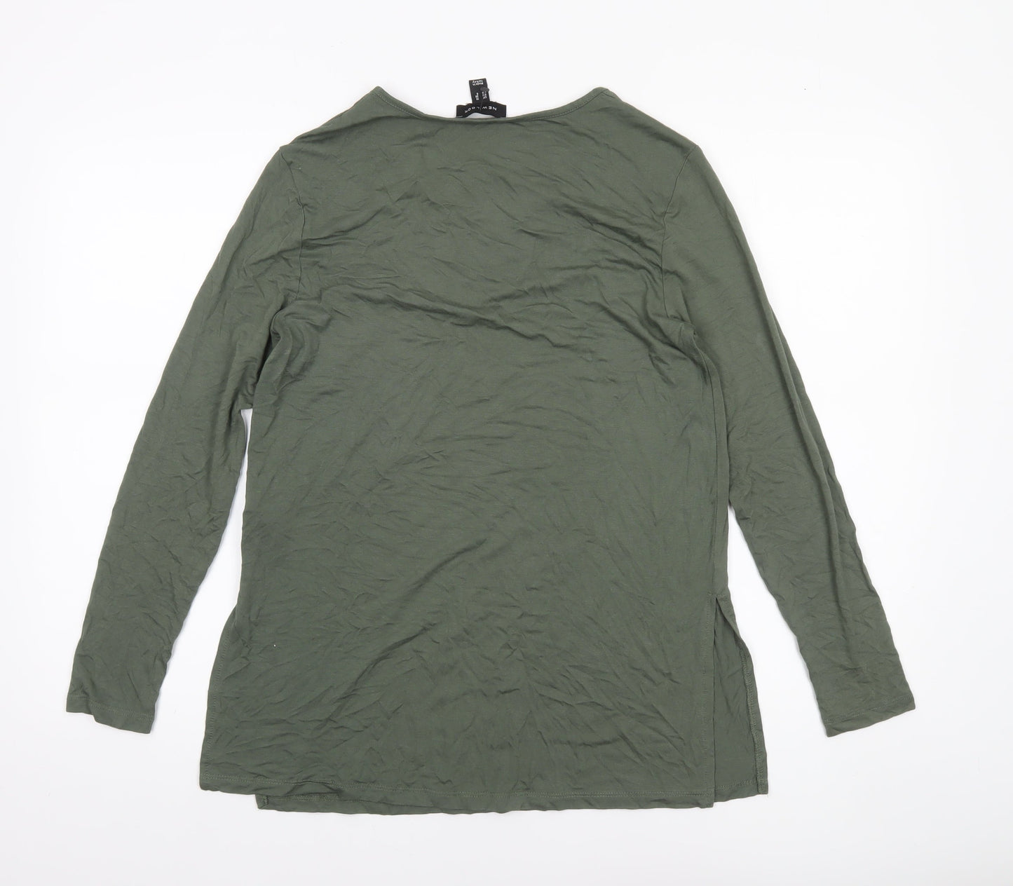 Womens UK Size 10 New Look Green Tunic Blouse