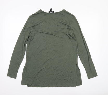 Womens UK Size 10 New Look Green Tunic Blouse