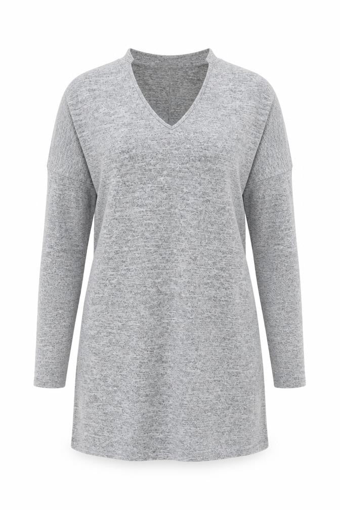 Womens UK Size M Voulez Vous Grey Tunic T-Shirt