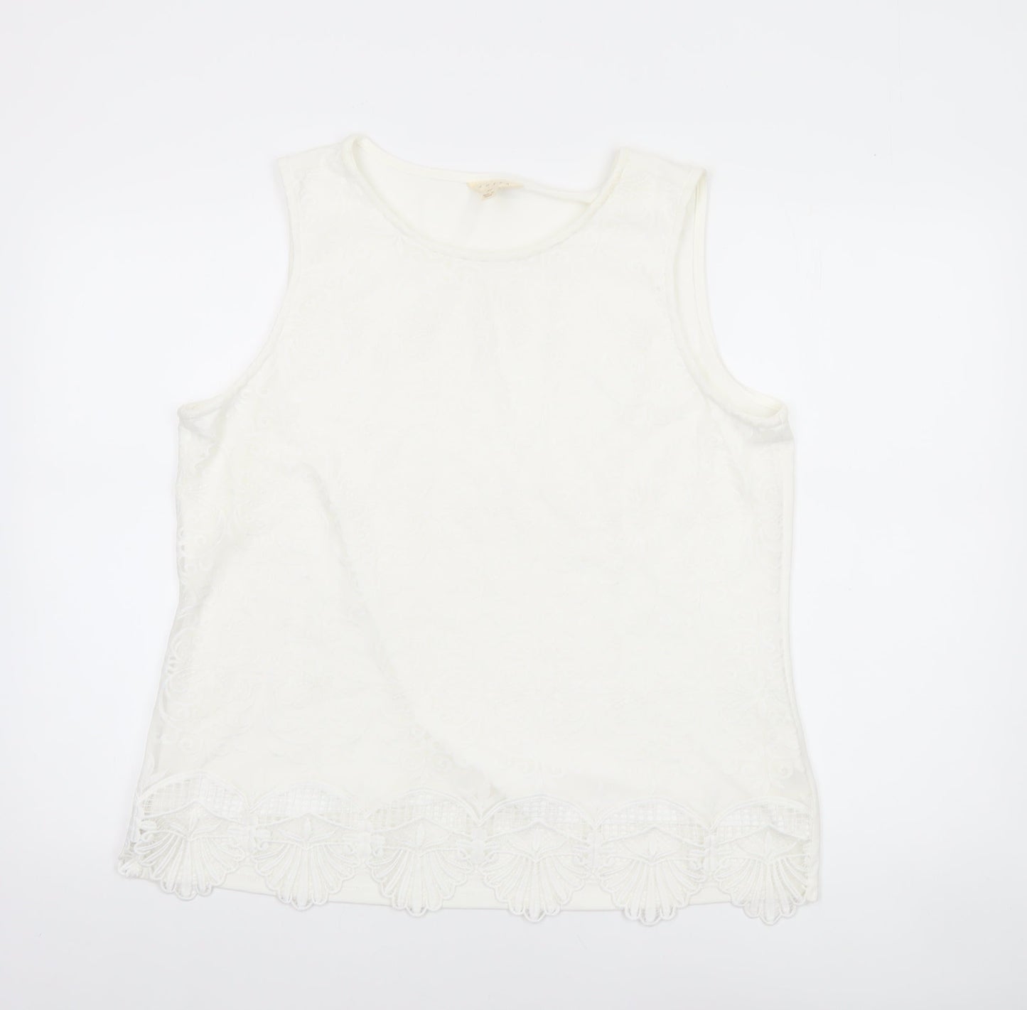 Womens UK Size XL Adiva Ivory Camisole Tank
