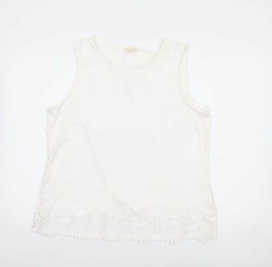 Womens UK Size XL Adiva Ivory Camisole Tank