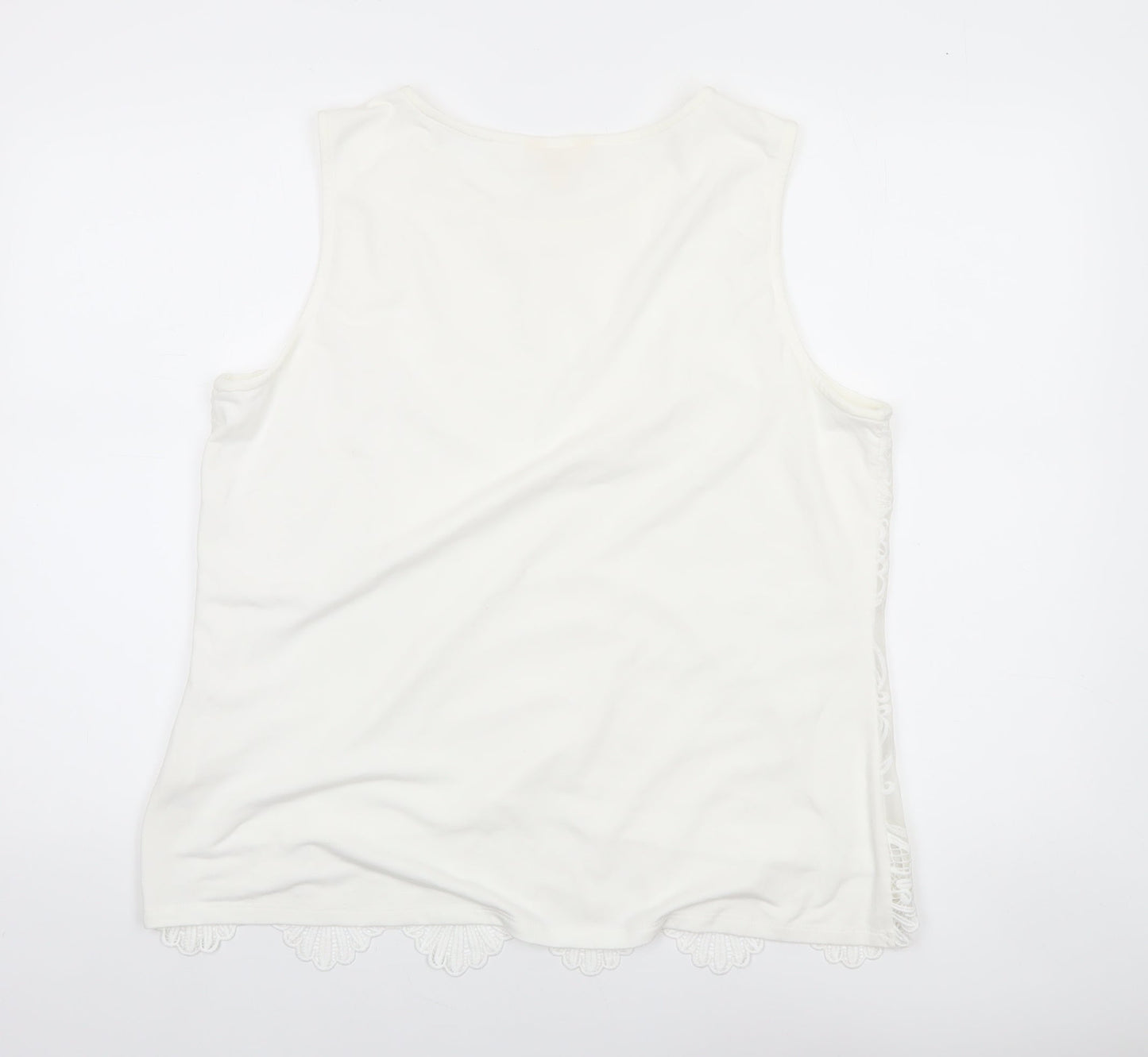 Womens UK Size XL Adiva Ivory Camisole Tank