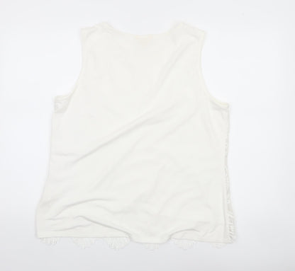 Womens UK Size XL Adiva Ivory Camisole Tank
