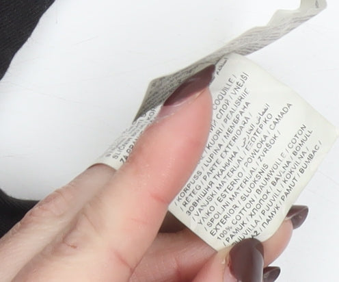 Puma Women Black Cotton Jersey T-Shirt Size 10