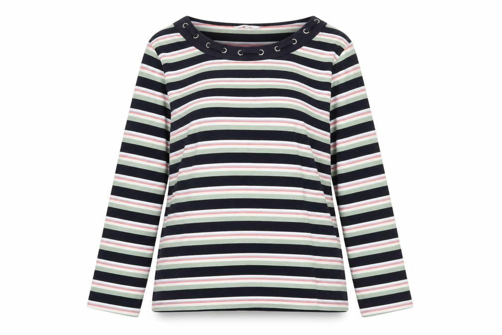 Womens UK Size 14 Cotton Traders Multicoloured Basic T-Shirt