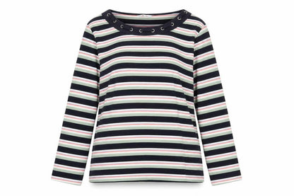 Womens UK Size 14 Cotton Traders Multicoloured Basic T-Shirt