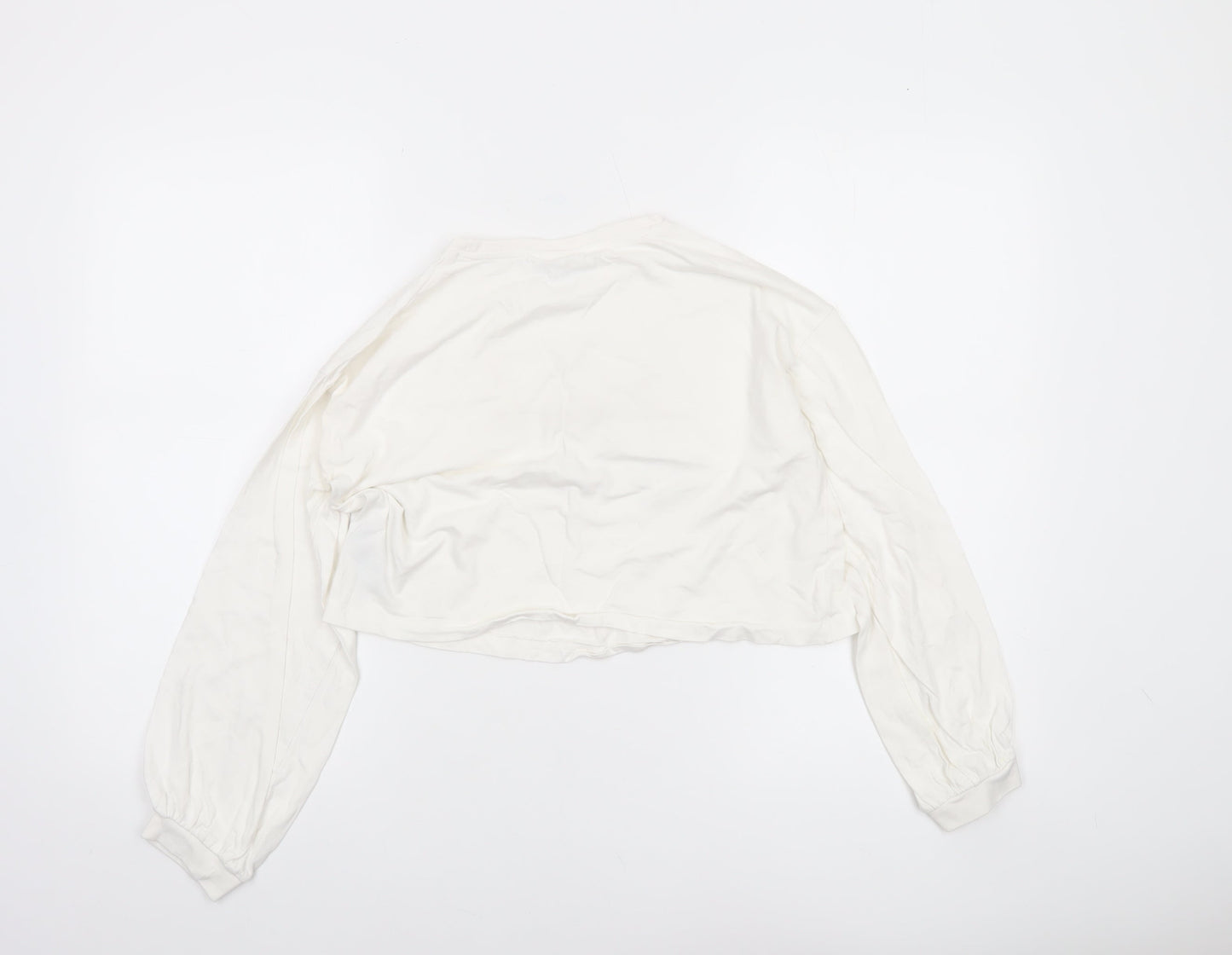 Harry Potter Girls White Cropped Long Sleeve Hogwarts T-Shirt Size 146