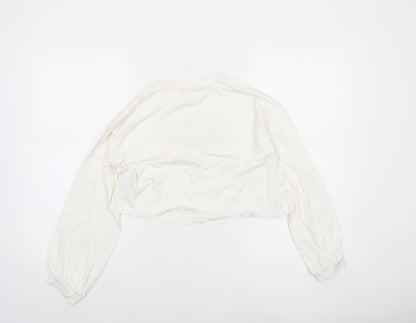 Harry Potter Girls White Cropped Long Sleeve Hogwarts T-Shirt Size 146