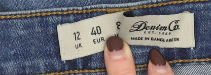 Denim Co. Womens Blue Distressed Skinny Jeans Size 12 UK
