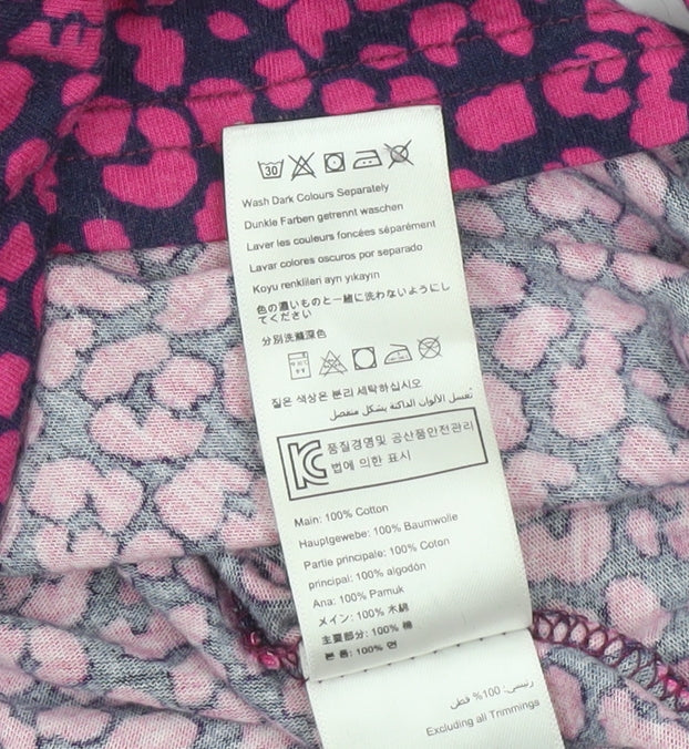 Joules Women's Pink Animal Print Long Sleeve Cotton T-Shirt UK 12