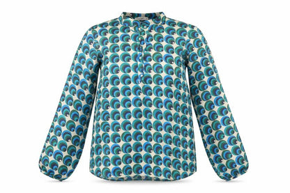 Womens UK Size 10 Gallery Blue Tunic Blouse