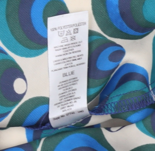 Womens UK Size 10 Gallery Blue Tunic Blouse