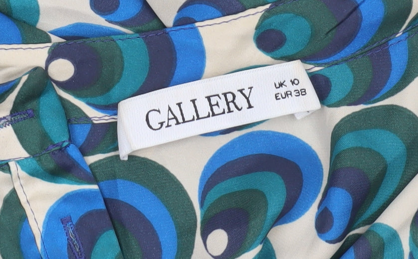 Womens UK Size 10 Gallery Blue Tunic Blouse