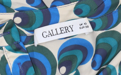 Womens UK Size 10 Gallery Blue Tunic Blouse