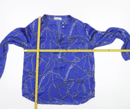 Womens UK Size 10 Gallery Blue Tunic Blouse