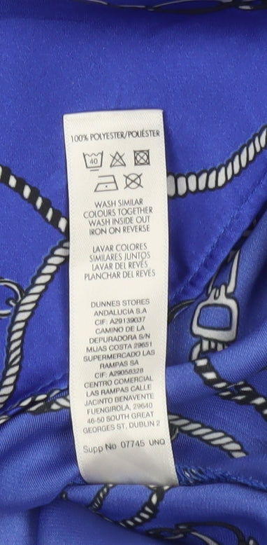 Womens UK Size 10 Gallery Blue Tunic Blouse