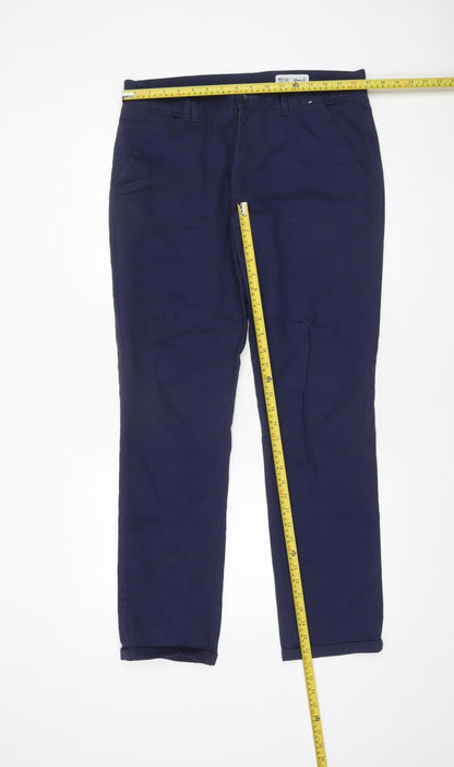 Mens UK Size M Denton Co. Classic Fit Chino Blue Trousers