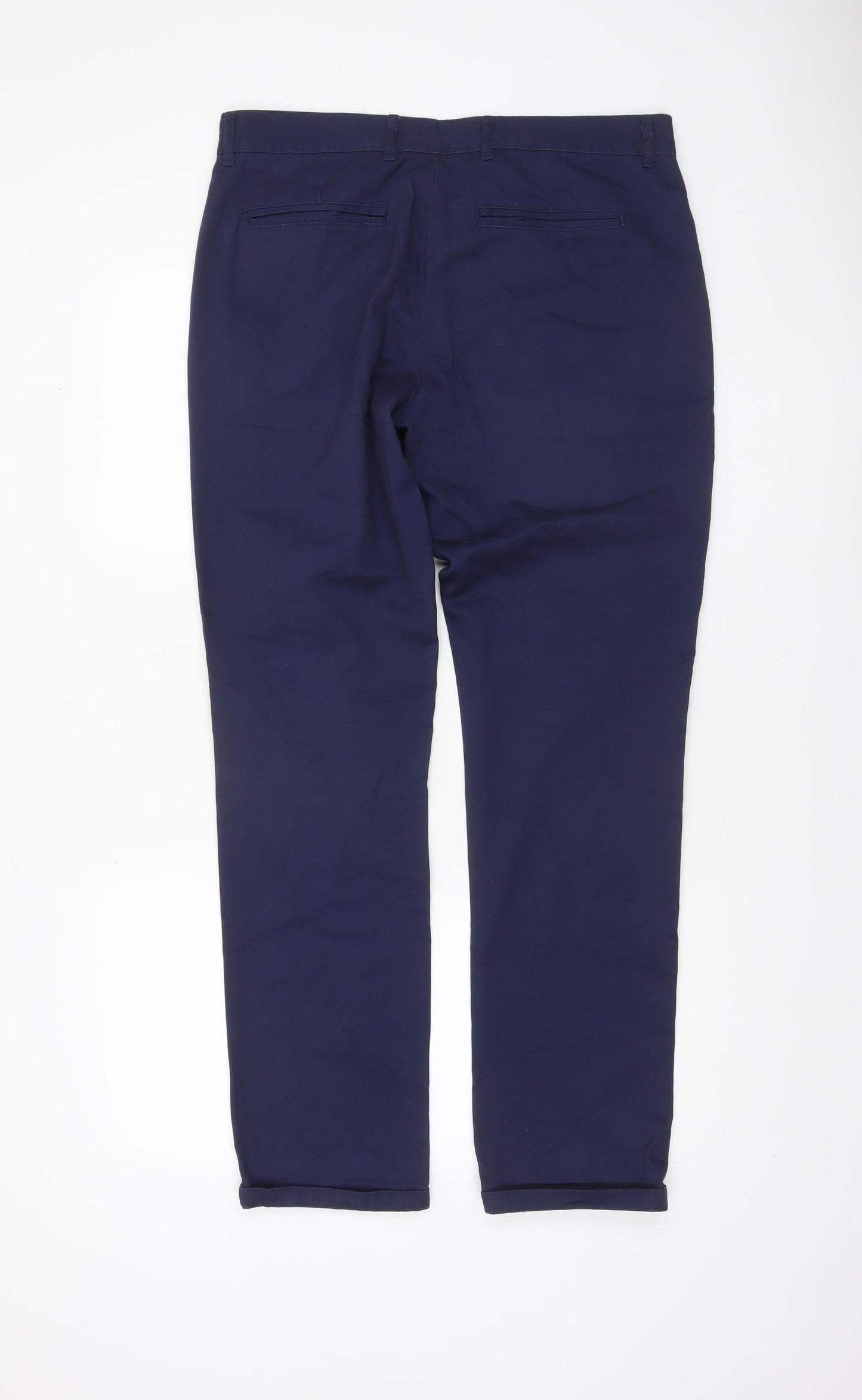 Mens UK Size M Denton Co. Classic Fit Chino Blue Trousers