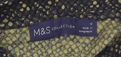 Womens UK Size 12 Marks and Spencer Brown Basic T-Shirt
