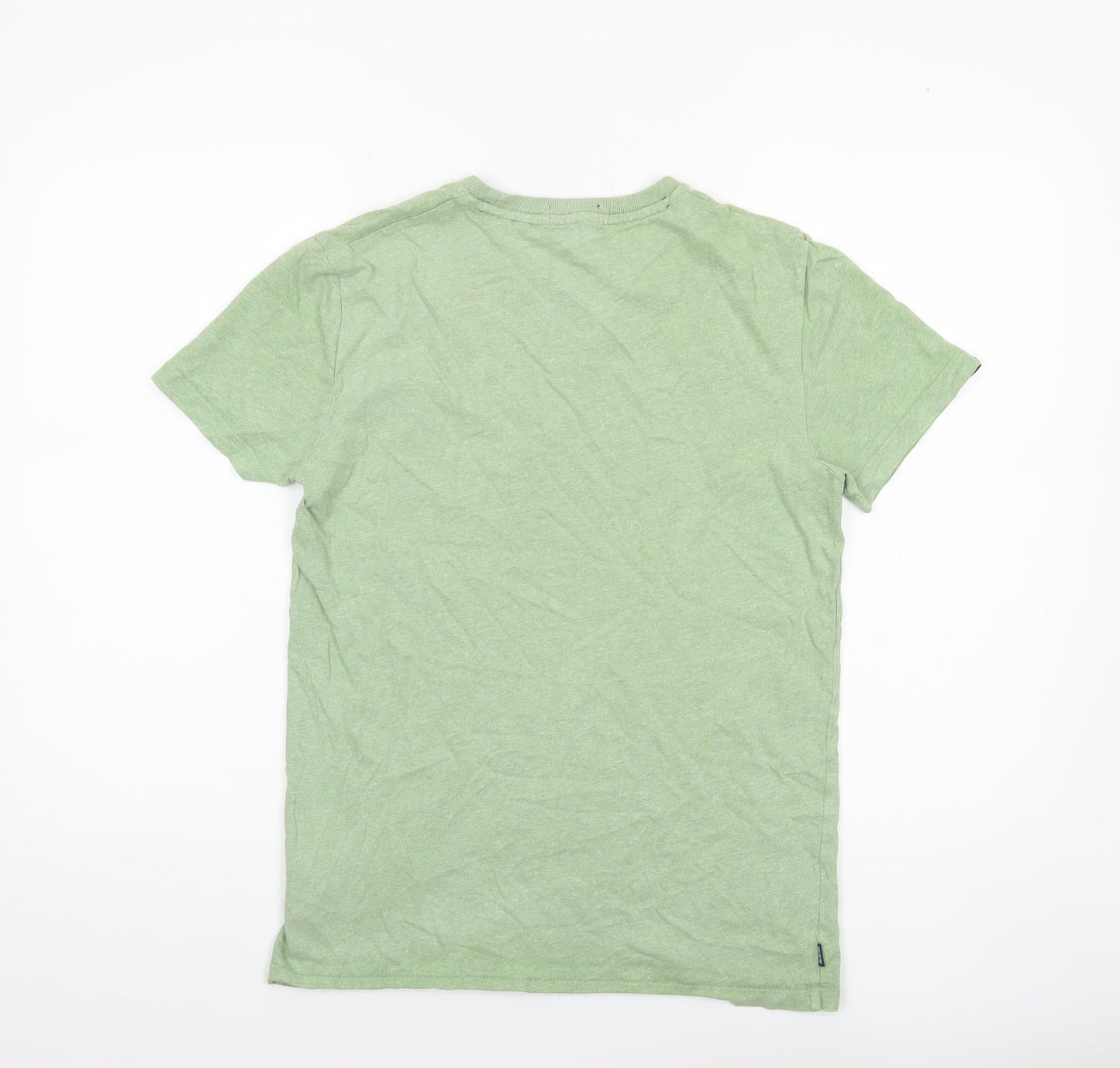 Superdry Men's Green Crew Neck Cotton Short Sleeve T-Shirt Size S
