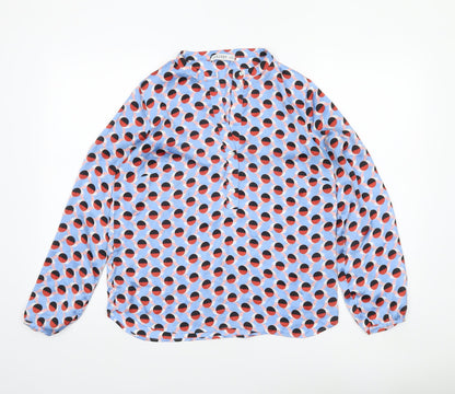 Womens UK Size 10 Gallery Blue Basic Blouse