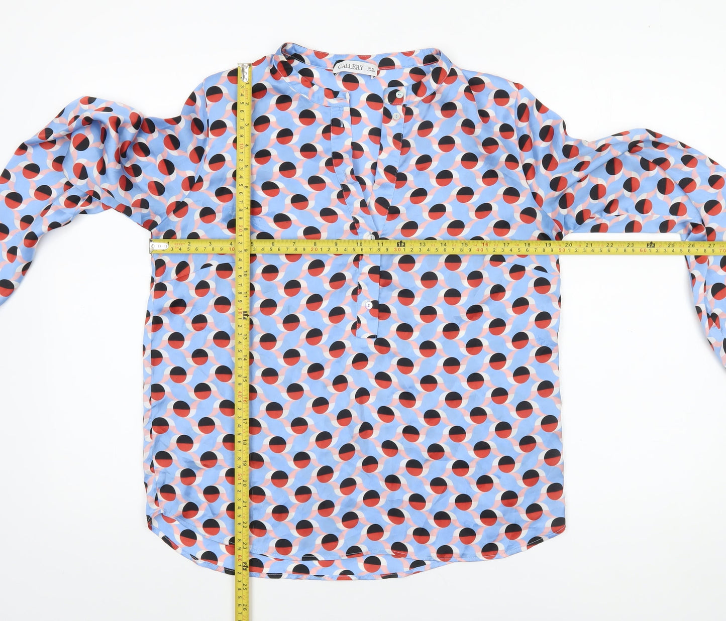 Womens UK Size 10 Gallery Blue Basic Blouse